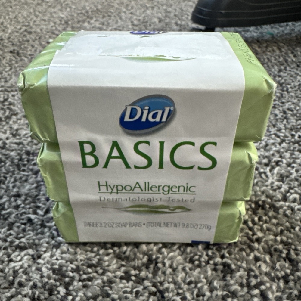 Dial Basics HypoAllergenic 3 Soap Bars pack  3.2 oz - Discontinued